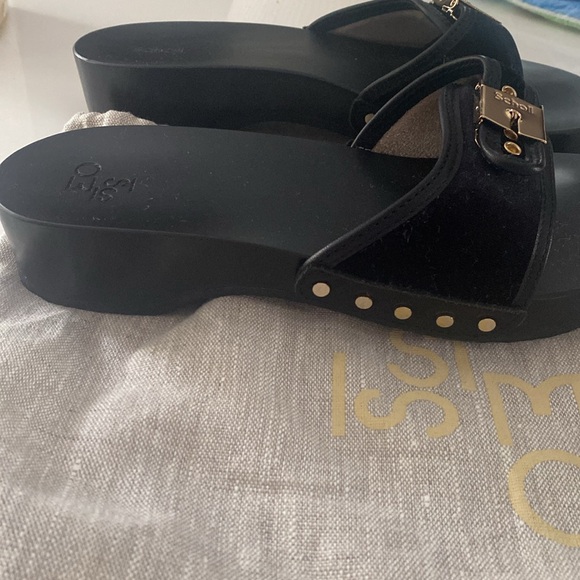 Scholl x Issimo pescura wooden sandal velvet 38 - Picture 7 of 7